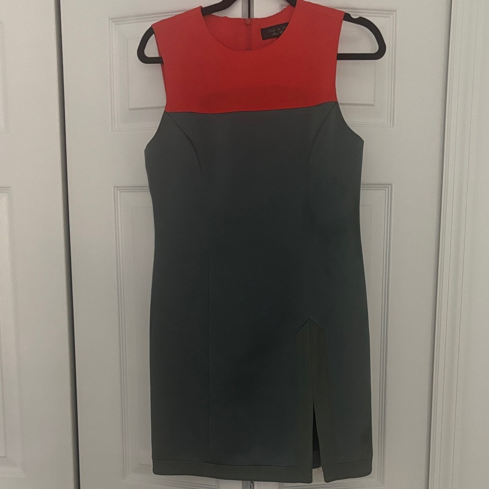 Rag & Bone Red and Gray Mini Dress